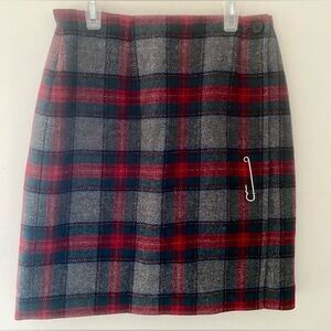 Vintage Talbots Tartan Wool Mini Skirt